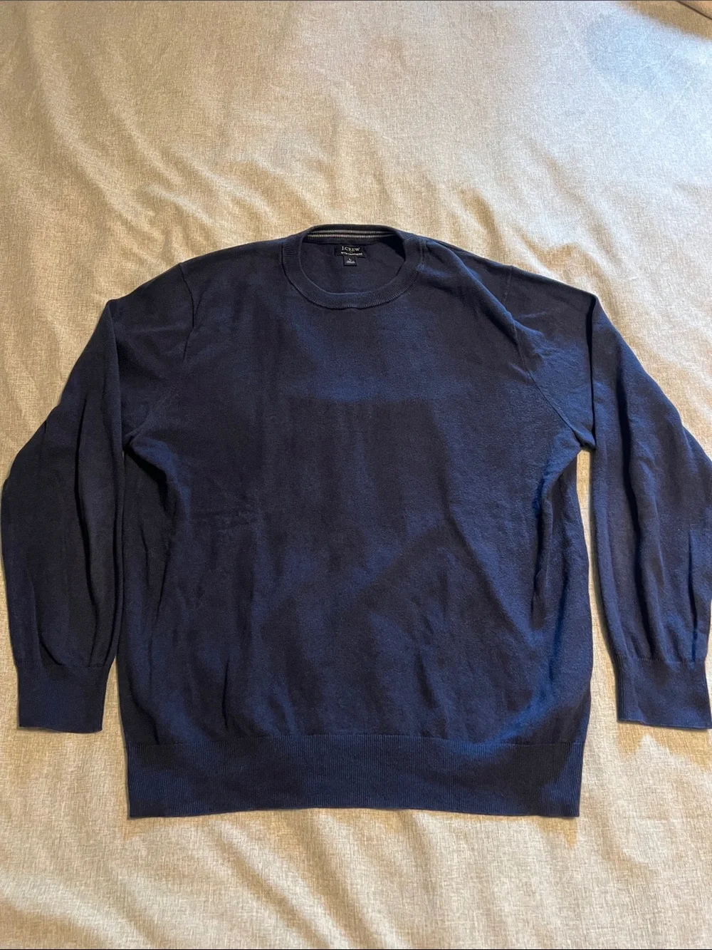 J. Crew Men's Dark Navy Crewneck Sweater